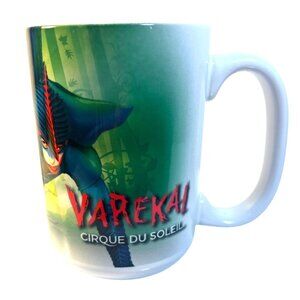 Cirque Du Soleil Varekai Mug Ceramic Green Blue Art Design Thailand